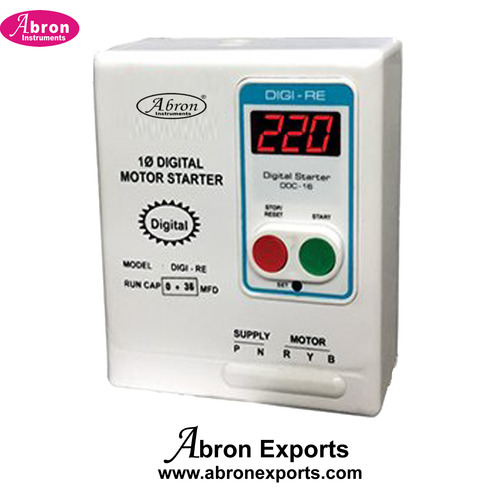 Starter Digital for AC Motor Single Phase 2HP MCB 10-25 Amp Relay and Start Stop Switch Monoset Pump Abron AE-8463AC2HD 